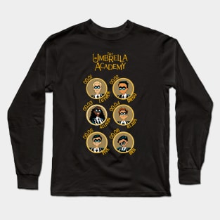 UMBRELLA ACADEMY: ALL CHARACTERS CARTOON Long Sleeve T-Shirt